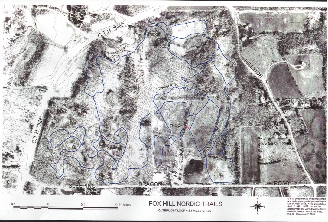 Large Fox Hill Nordic Trail map