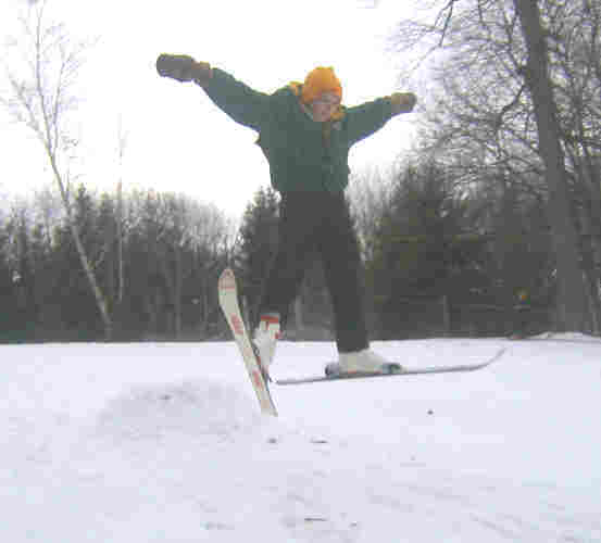 Big air on the Bunny Hill